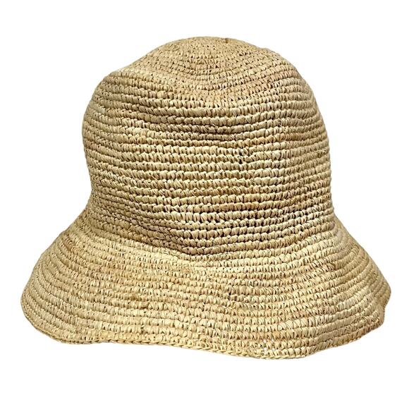 Wyeth Straw Bucket Hat Women’s One Size Beige Natural - Picture 2 of 6